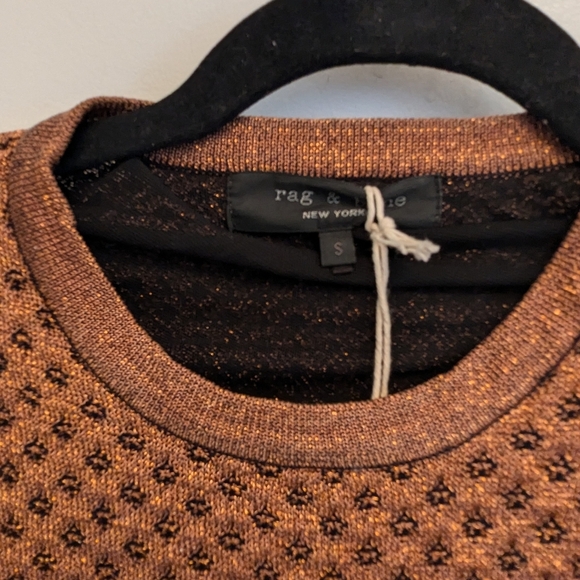Rag and Bone Amanda copper metallic sweater size S small - Picture 2 of 6